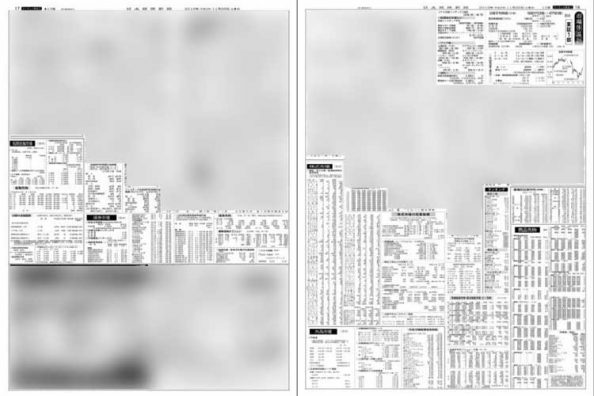 日経新聞のマーケット総合1と2